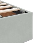 vidaXL Lit avec rangement et matelas Gris clair 100 x 200 cm Velours