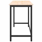 vidaXL table Naturel 100 x 50 x 77 cm Bois d'ingénierie et acier