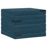 vidaXL Canapé-lit pliable 140 x 67 x 15 cm Bleu
