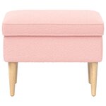 vidaXL Pouf Rose 55 x 35 x 41 cm Bouclé