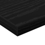 vidaXL Étagère à livres 4 Pièces Noir 40 x 10 x 1.5 cm Bois d'ingénierie