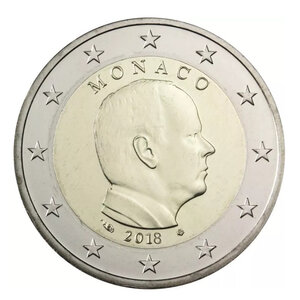 2 euros Monaco 2018 face nationale - Albert II.