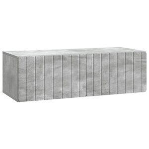 vidaXL Meuble TV mural 98 x 41 x 30 cm Gris béton Bois d'ingénierie