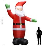 Vidaxl père noël gonflable avec led décoration de noël ip44 4 5 m