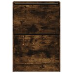 vidaXL Armoire à chaussures chêne fumé 60x21x87 5 cm bois d'ingénierie