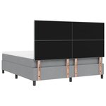 vidaXL Lit à ressorts avec matelas Gris clair 180 x 200 cm tissu