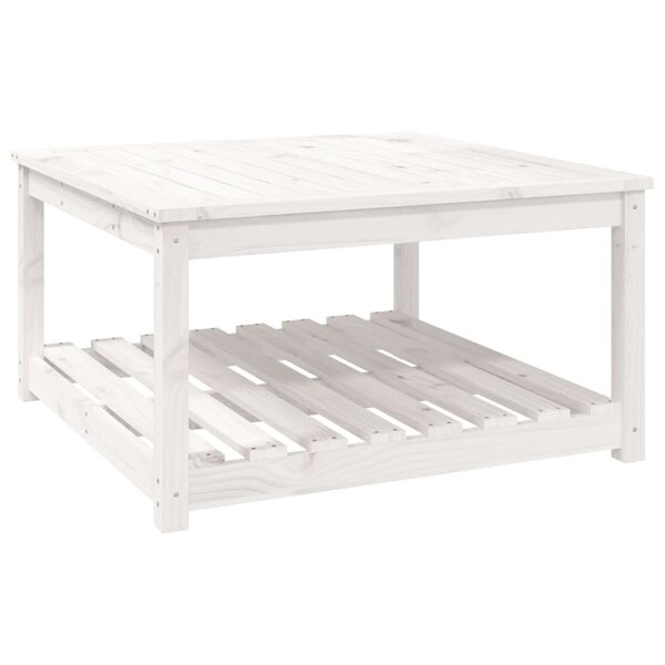 vidaXL Table de jardin blanc 82 5x82 5x45 cm bois massif de pin