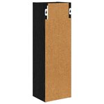 vidaXL Armoire murale de salle de bain Chêne Noir 20 x 16 x 62 5 cm