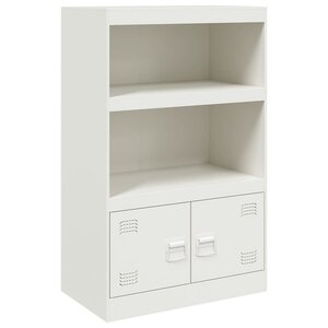vidaXL Buffet blanc 67x39x107 cm acier