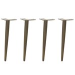 vidaXL Pieds de table basse coniques 4 pièces Acier naturel 42-43 cm Acier