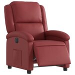 vidaXL Fauteuil inclinable électrique Rouge bordeaux Similicuir