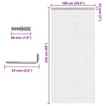 vidaXL Moustiquaire de porte à chaîne 100x226 cm aluminium