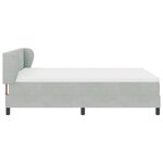 vidaXL Lit à ressorts avec matelas Gris clair 160x200 cm Velours
