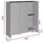 vidaXL Armoire de rangement avec porte Beige 100 x 36 x 102 cm Rotin