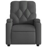 vidaXL Fauteuil inclinable électrique Gris foncé Tissu
