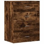 vidaXL Buffets 2 Pièces chêne fumé 60x39x80 cm bois d'ingénierie