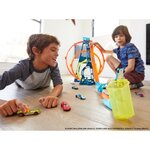 Hot wheels track builder triple looping modulable cascades extremes - 1 lanceur  1 véhicule et 1 cible inclus