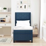 vidaXL Lit à ressorts avec matelas Bleu 80 x 200 cm tissu