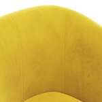 vidaXL Chaise cabriolet jaune velours