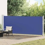 vidaXL Auvent latéral rétractable de patio 600x160 cm bleu