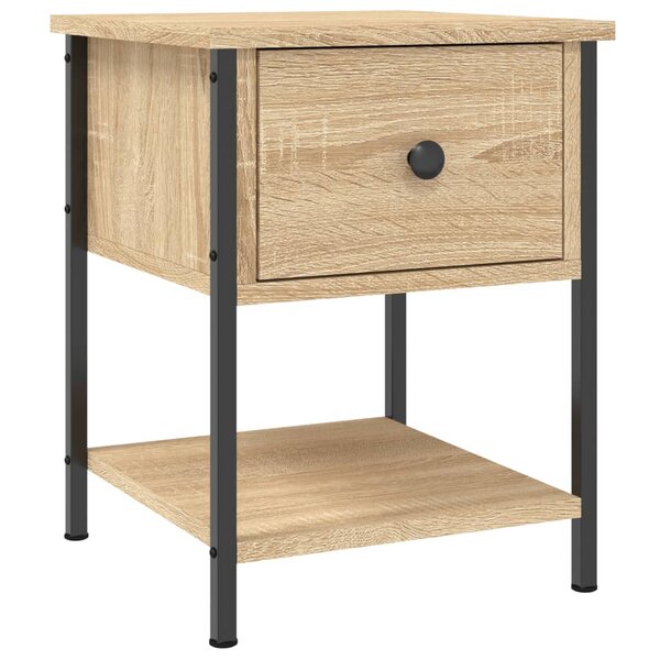 vidaXL Table de chevet chêne sonoma 34x35 5x45 cm bois d'ingénierie