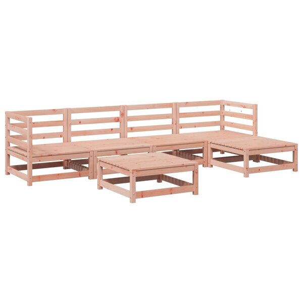 vidaXL Salon de jardin 6 Pièces bois massif sapin de douglas