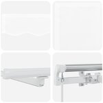 Auvent Rétractable Manuel vidaXL avec LED Blanc 450x350 cm