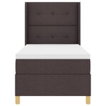 Lit box spring vidaXL avec matelas marron foncé 80x200 cm en tissu