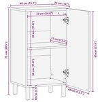 Buffet vidaXL 40x33x75 cm en bois massif d'acacia