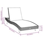 vidaXL Chaise longue 70 x 197 x 82 cm Rattan synthétique  métal
