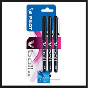 PILOT - Rollers encre liquide V-BALL 05 X3 - Pointe Fine - Encre noire