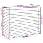 vidaXL Jardinière 90x40x72 5 cm bois de pin imprégné