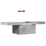 vidaXL Table basse gris béton 100x55x40 cm bois d'ingénierie