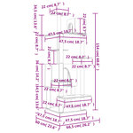 vidaXL Arbre à chat avec griffoirs en sisal Gris clair 154 cm