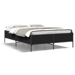 vidaXL Cadre de lit sans matelas noir 160x200 cm