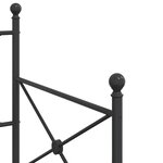 vidaXL Lit de repos sans matelas noir 90x200 cm acier