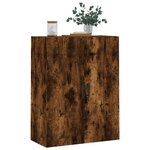 vidaXL Armoire murale chêne fumé 69 5x34x90 cm