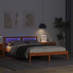 vidaXL Cadre de lit Marron cire 140 x 190 cm Bois massif en pin