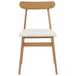 vidaXL Chaise de salle à manger 2 Pièces Naturel et clair