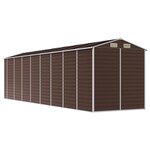 vidaXL Abri de jardin marron 191x725x198 cm acier galvanisé
