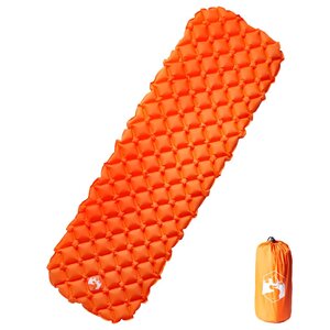 vidaXL Matelas de camping gonflable 1 personne orange 190x58x6 cm