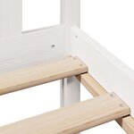 vidaXL Lit bibliothèque sans matelas blanc 160x200 cm bois pin massif