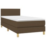 vidaXL Sommier à lattes de lit avec matelas Marron foncé 80x200 cm