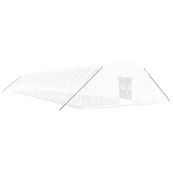 vidaXL Serre avec cadre en acier blanc 144 m² 24x6x2 85 m