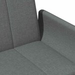 vidaXL Canapé-lit à 2 places avec repose-pied gris foncé tissu
