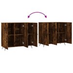 vidaXL Buffet chêne fumé 90x34x80 cm bois d'ingénierie