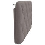 vidaXL Coussin de tête de lit taupe 80 cm tissu