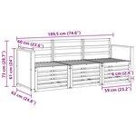 vidaXL Ensembles de canapés 3 pc Bois d'Acacia Massif