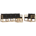 vidaXL Ensemble de canapés d'extérieur 7 pc
