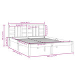 vidaXL Cadre de lit Bois massif 120x200 cm